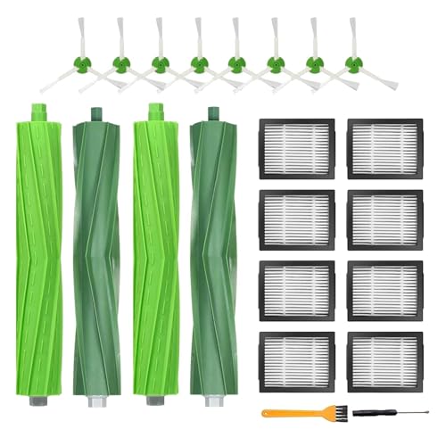 ECOMAID Replacement Kits Accessories for iRobot Roomba i7 i7+ j7 j7+ j8+ i1 i2 i3 i3+ i4 i4+ i6 i6+ i8 i8+ /Plus E5 E6 E7 Vacuum Cleaner, Include Multi-Surface Rubber Brushes, Vacuum Filters and Side Brushes - Image 1