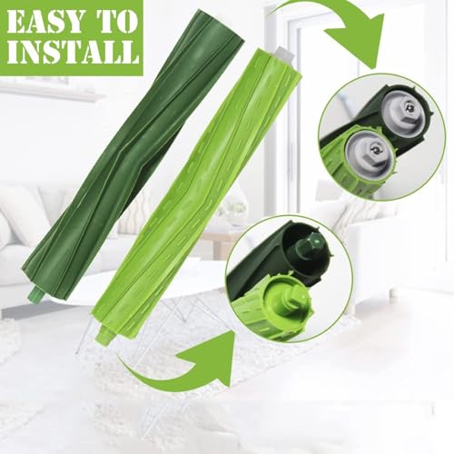 ECOMAID Replacement Kits Accessories for iRobot Roomba i7 i7+ j7 j7+ j8+ i1 i2 i3 i3+ i4 i4+ i6 i6+ i8 i8+ /Plus E5 E6 E7 Vacuum Cleaner, Include Multi-Surface Rubber Brushes, Vacuum Filters and Side Brushes - Image 4