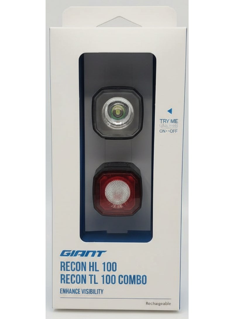 Giant Recon HL 100 And Recon TL 100 Bike Light Combo Set - Image 1
