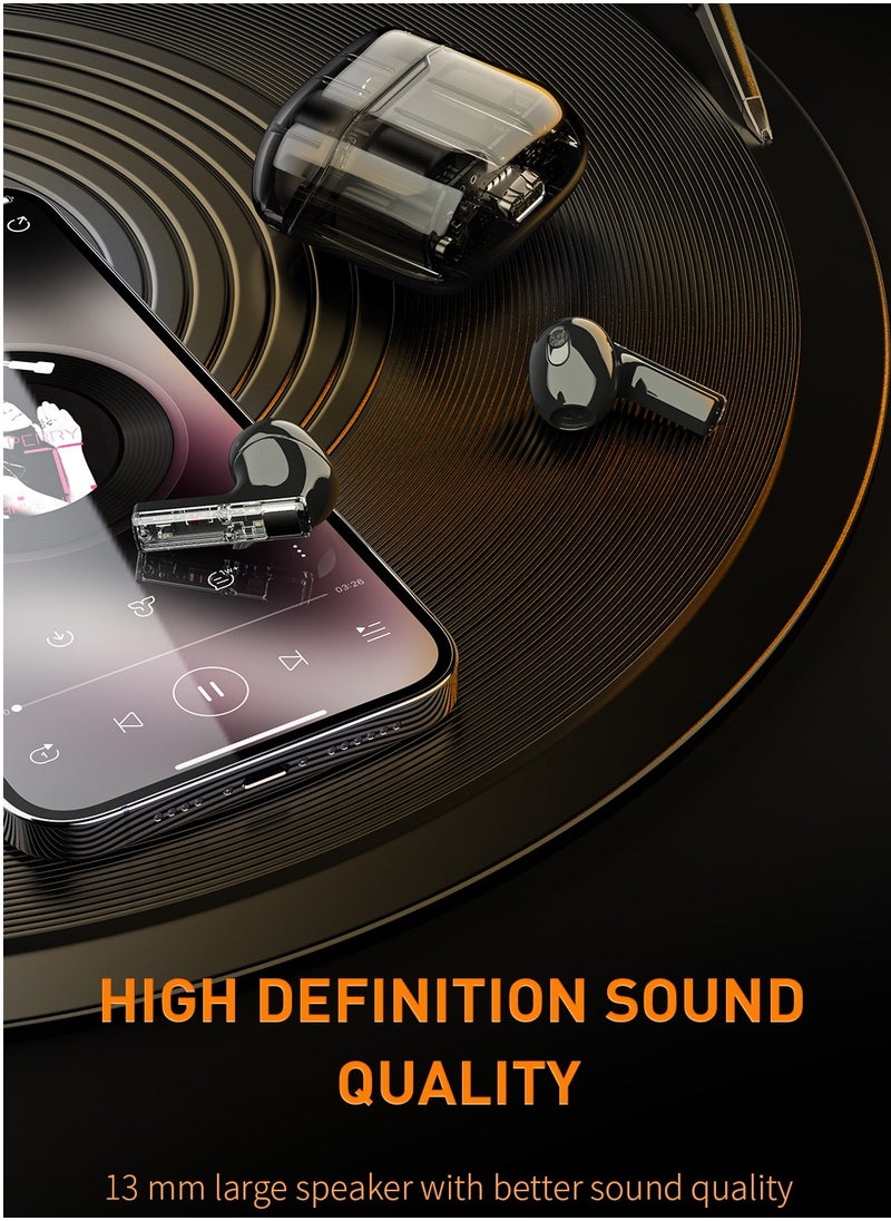 LANEX Lanix Bluetooth Earphone Black Stylish Transparent Model 3X  - Image 2