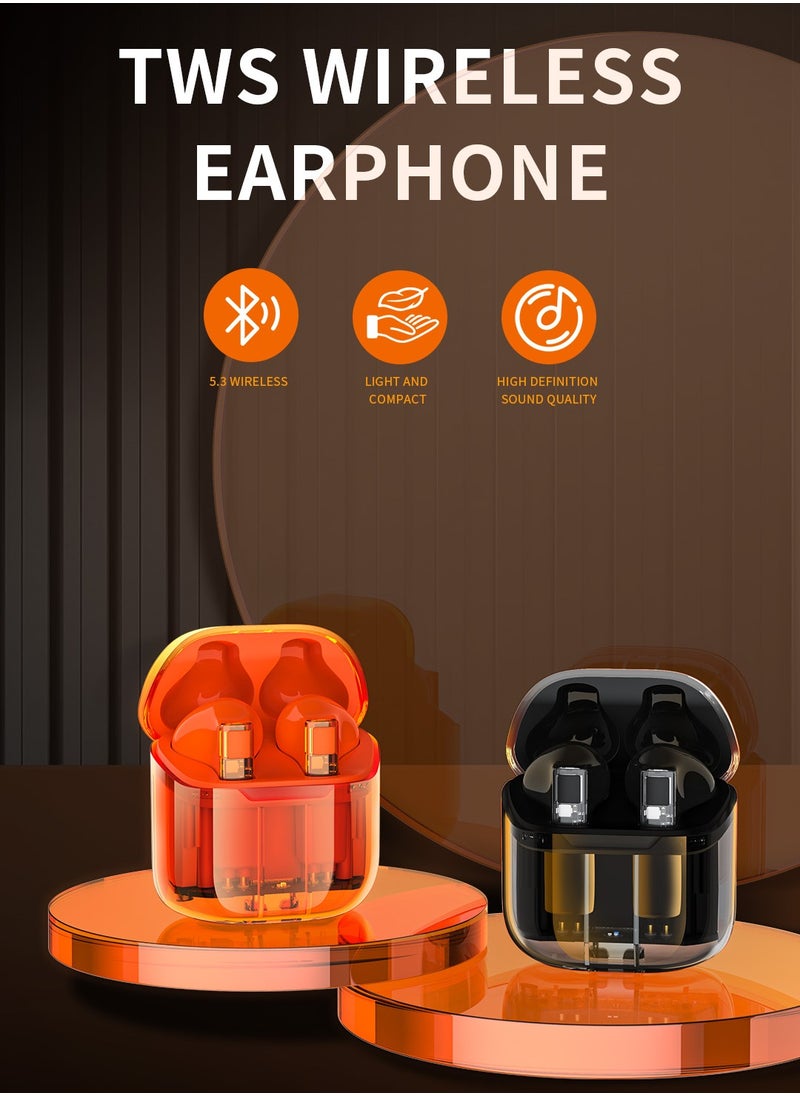 LANEX Lanix Bluetooth Earphone Black Stylish Transparent Model 3X  - Image 1