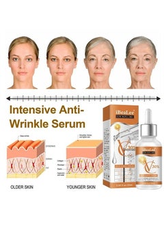 iBealee Vitamin C 30% Anti Aging Serum, Retinol and Hyaluronic Acid Serum for Brightening Firming and Hydrating Get Rid of Acne Marks Shrink Essence Fine Facial Lines Fade Brighten Pores Retinol Serum 20ml  - Image 3