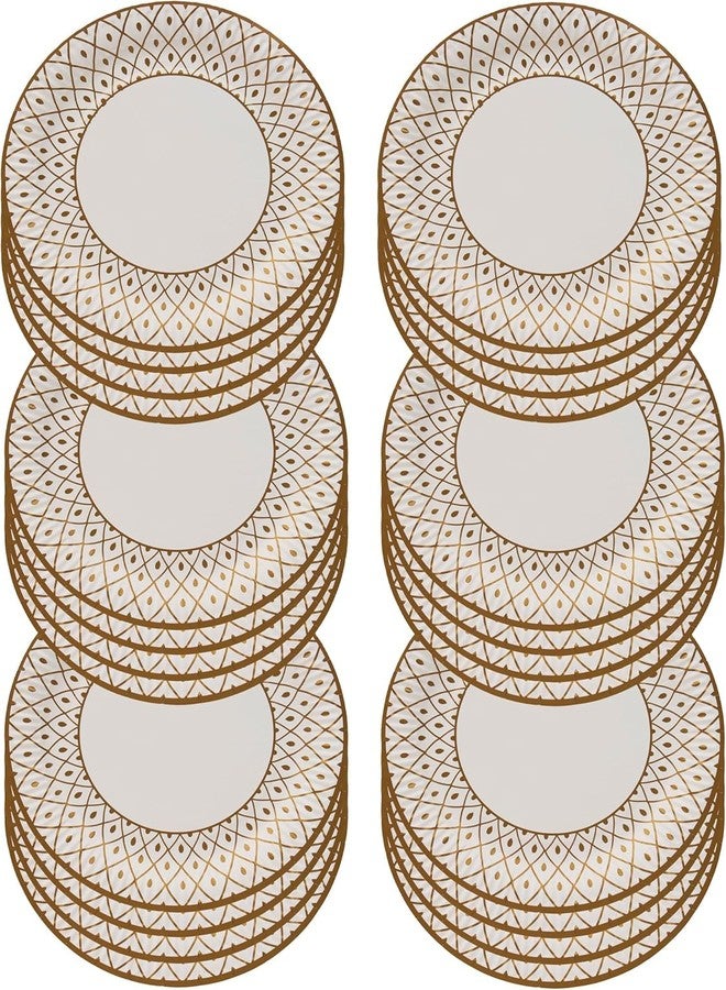 Talking Tables 24 x Gold Disposable Paper Plates Strong and Sturdy Elegant Design Recyclable Dishes for Christmas, Birthday Party, Weddings, Golden Anniversary, Engagements - Image 3