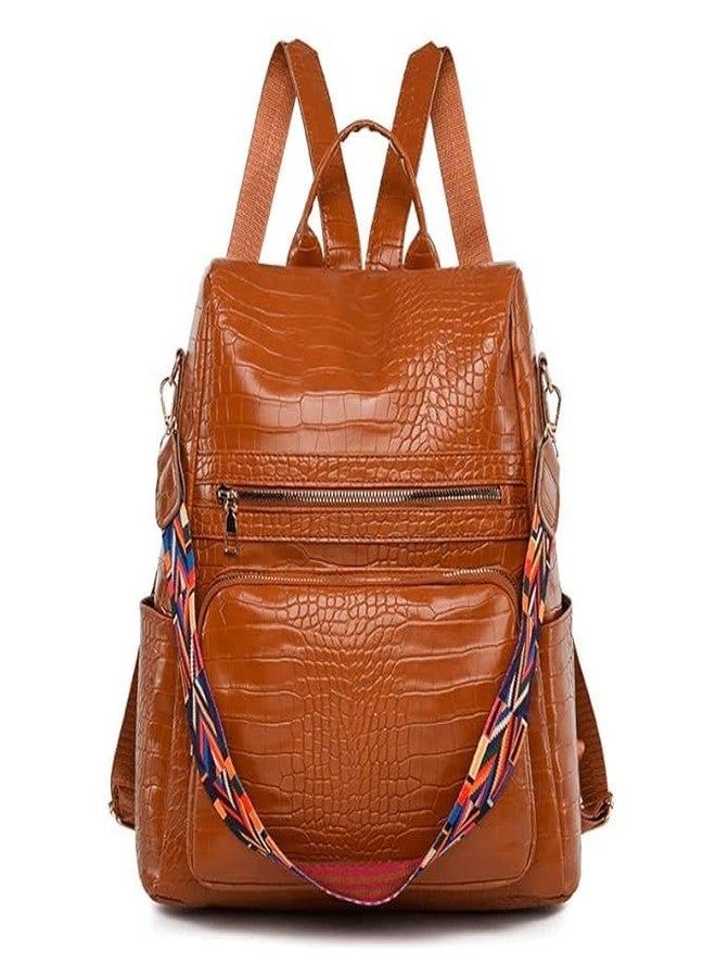 MUCHOVA Women Casual Backpack for College | Stylish Travel Daily Use Bag for Girls | Lightweight Office Backpack for Women (Tan) - Image 1