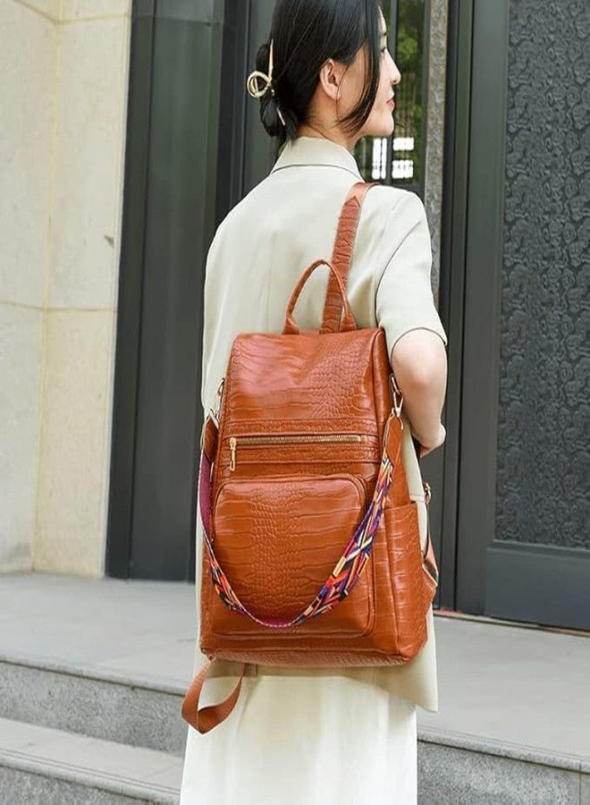 MUCHOVA Women Casual Backpack for College | Stylish Travel Daily Use Bag for Girls | Lightweight Office Backpack for Women (Tan) - Image 4