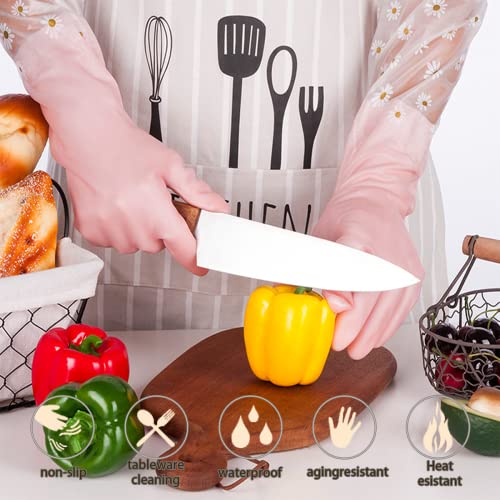 KAQ Dishwashing Cleaning Gloves 3 Pairs - Reusable Rubber Gloves Non-Slip Laundry Kitchen Gardening Household Gloves - Image 5