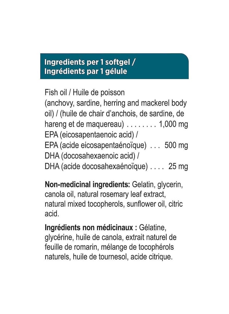 Genuine Health - Genuine Health Omega 3+ Joy Fish Oil Supplement, 2000 mg EPA, 100 mg DHA, Non-GMO, 240 Softgels - Image 1