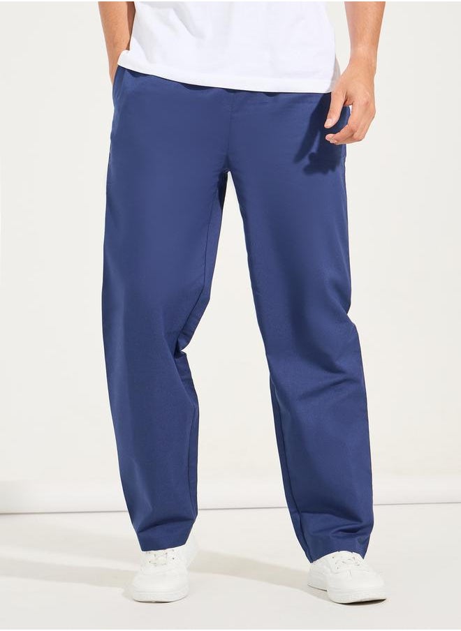 Styli Solid Woven Straight Pyjama  - Image 1