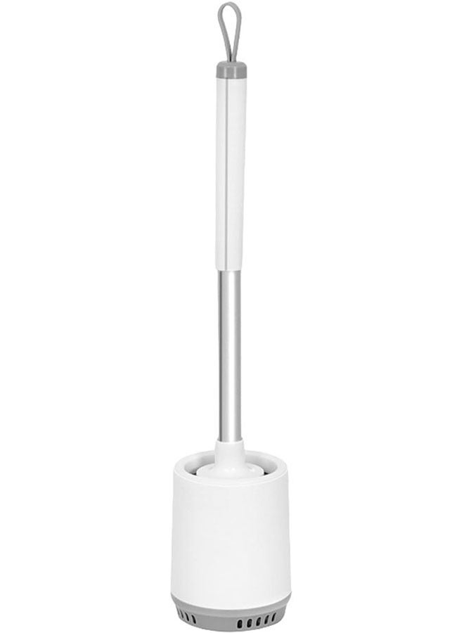 TodyJeyHo Plastic Toilet Brush and Holder Set Toilet Brush with Durable Bristles and Long Handle Bathroom Accessories Space Saving for Storage for Bathroom Deep Cleaning - Image 1