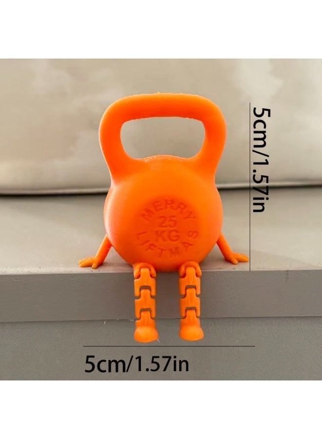 تمثال Kettlebell مطبوع ثلاثي الأبعاد بأطراف مفصلية، حلية مكتبية - Image 5
