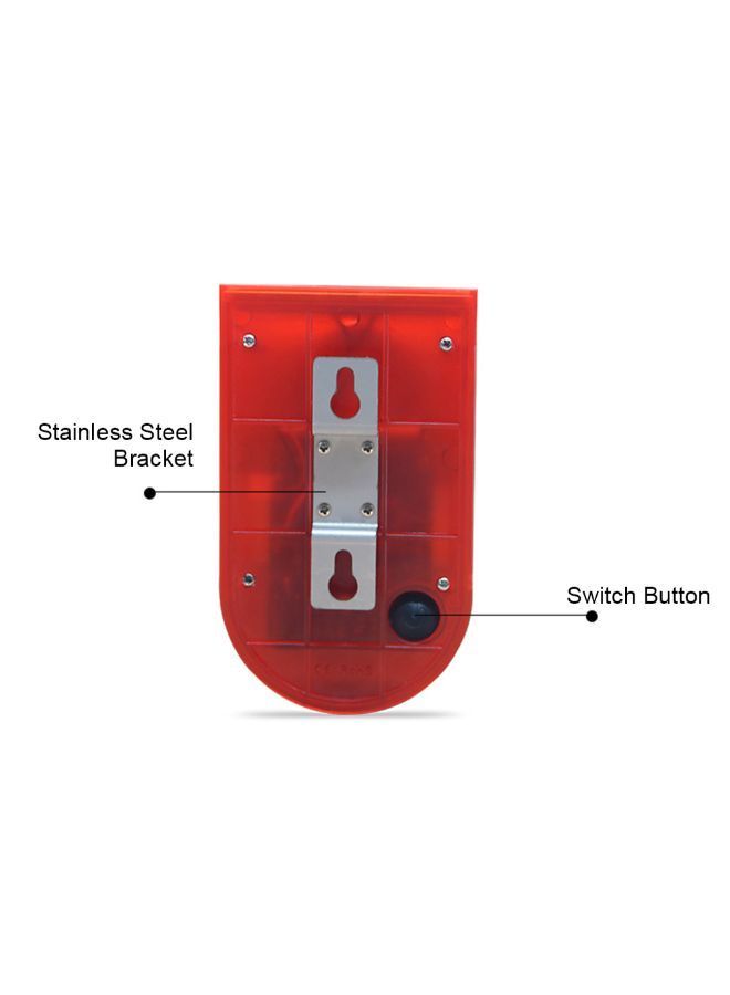NIBEMINENT N911 Solar LED Alarming Lamp Red 120 x 69mm - Image 2
