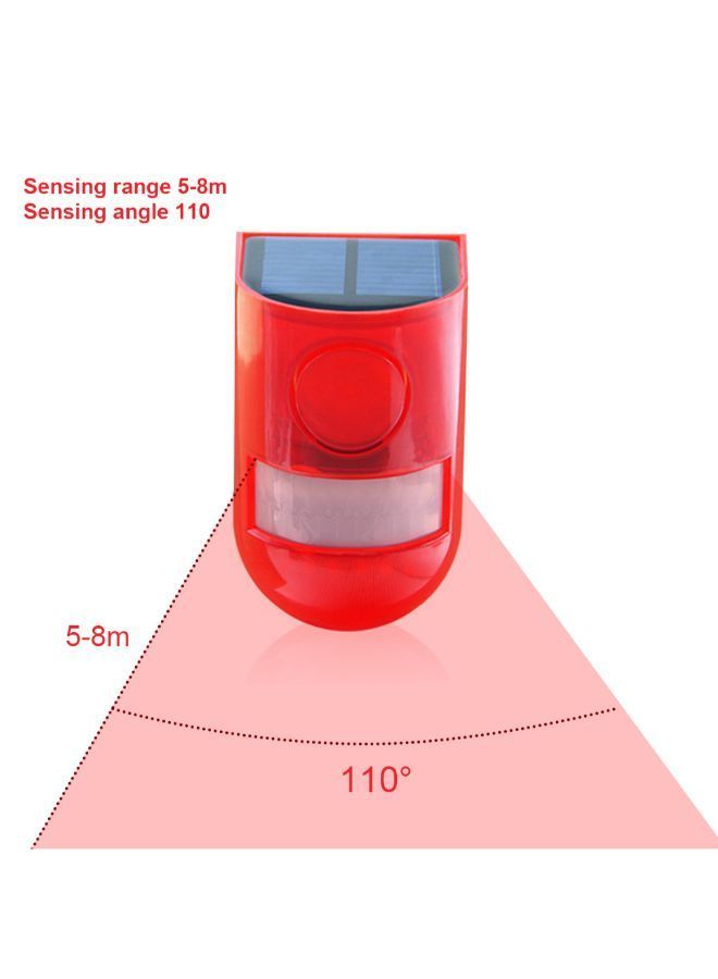 NIBEMINENT N911 Solar LED Alarming Lamp Red 120 x 69mm - Image 3