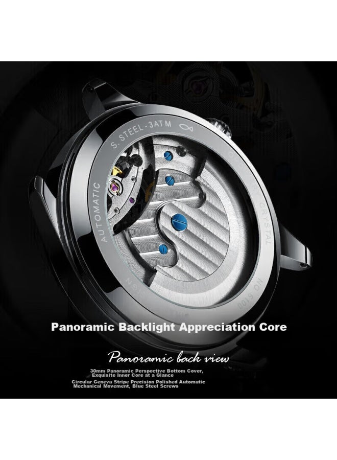 Fairwhale Men's Fully Automatic Skeleton Mechanical Watch, Water-resistant, Chinese-made With Swiss Quality, Wrisch, Valentine's Day Gift For Boyfriend - Image 4