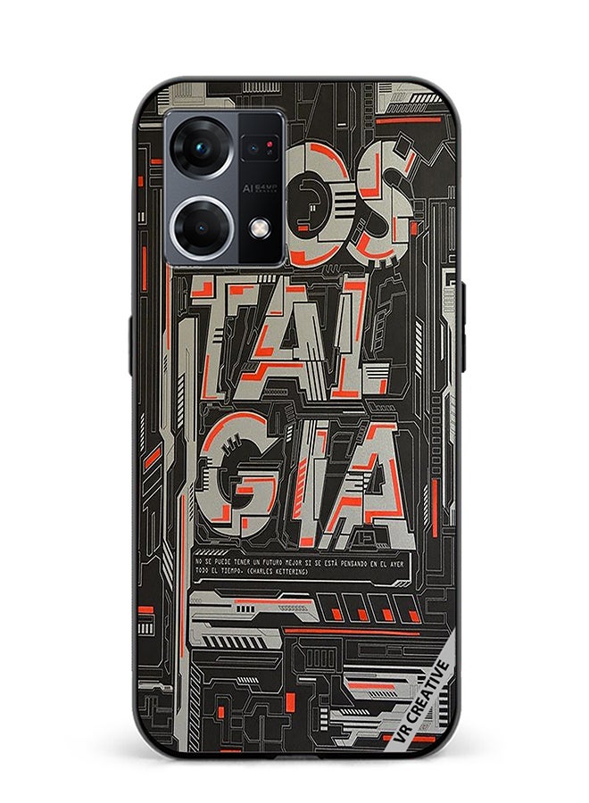 VR CREATIVE Protective Case Cover For Oppo Reno8 4G Nostalgia Design Multicolour - Image 1