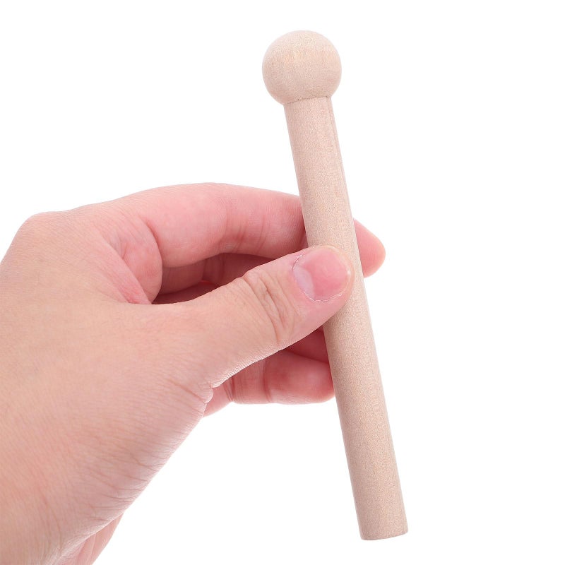 12pcs Solid Wood Pegboard Hooks and Dowels Set 25x130x15mm for Garage Tool Storage and Workshop Organization - Image 5