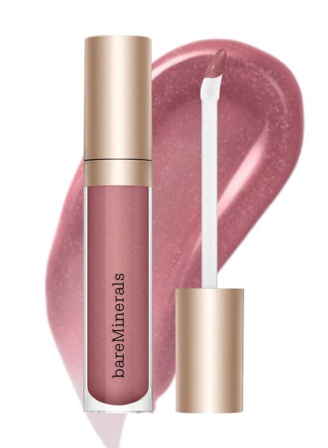 bareMinerals Mineralist Lip Gloss-Balm – Love| Hydrating Sheer Lip Gloss-Balm with Cold-Pressed Fruit Oils, Vegan Non-Sticky High-Shine Lip Gloss – 4 ml - Image 1