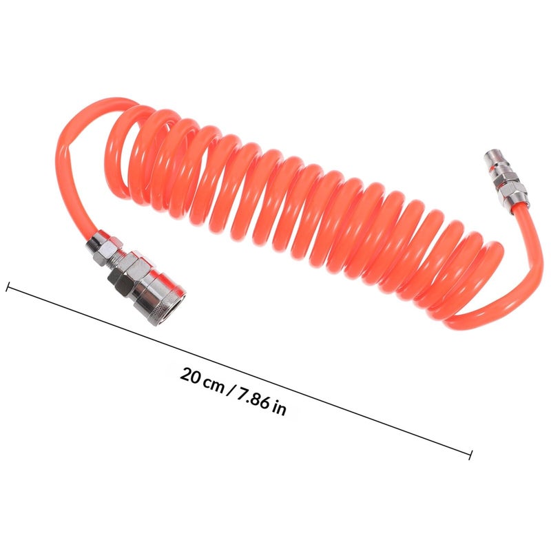 Flexible Coiled Air Compressor Hose 8x5mm 3 Meter with Connectors for Pneumatic Tools - Image 3