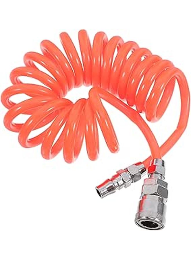 Flexible Coiled Air Compressor Hose 8x5mm 3 Meter with Connectors for Pneumatic Tools - Image 1