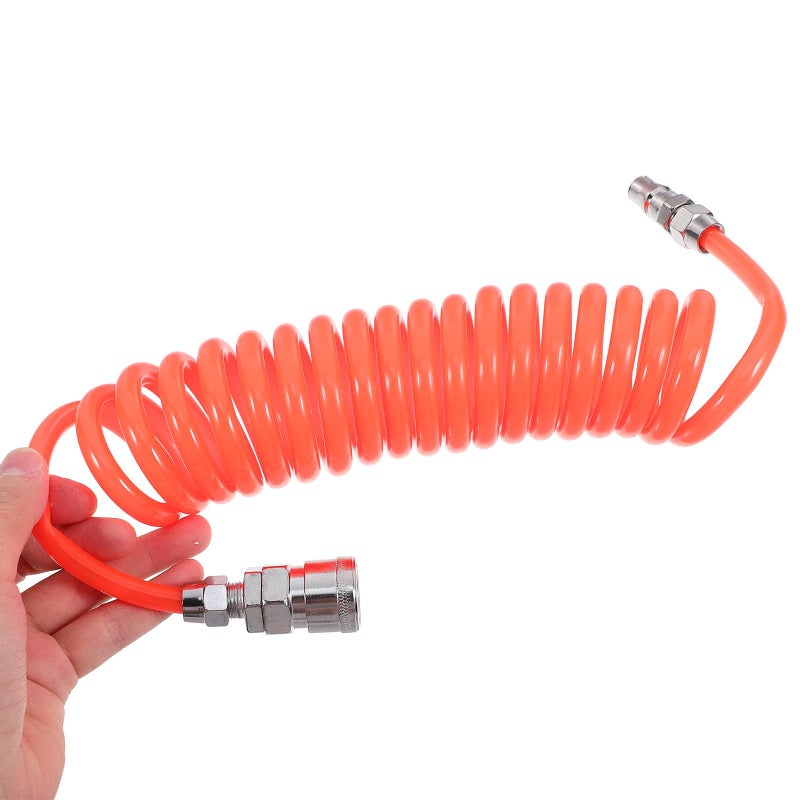 Flexible Coiled Air Compressor Hose 8x5mm 3 Meter with Connectors for Pneumatic Tools - Image 4