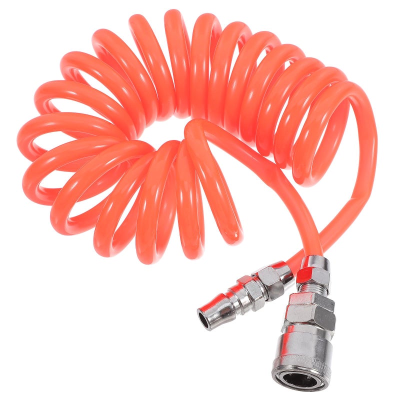 Flexible Coiled Air Compressor Hose 8x5mm 3 Meter with Connectors for Pneumatic Tools - Image 2