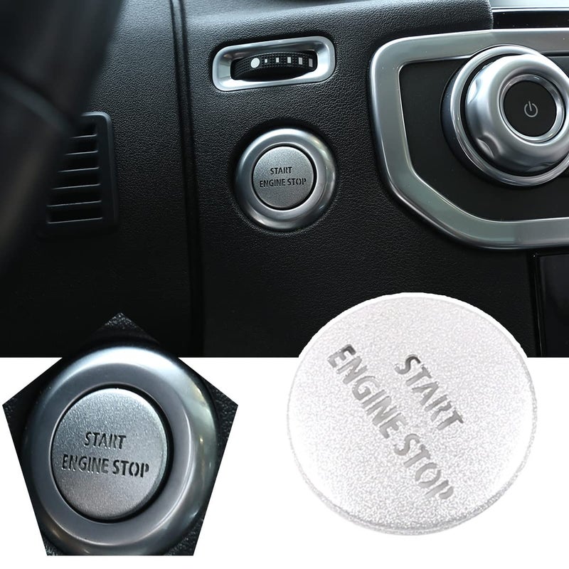 YUECHI Aluminum Alloy Car Engine Start Stop Button Cover Sticker for Land Rover Discovery 4 20102016 Range Rover Sport 20102013 Interior Accessory