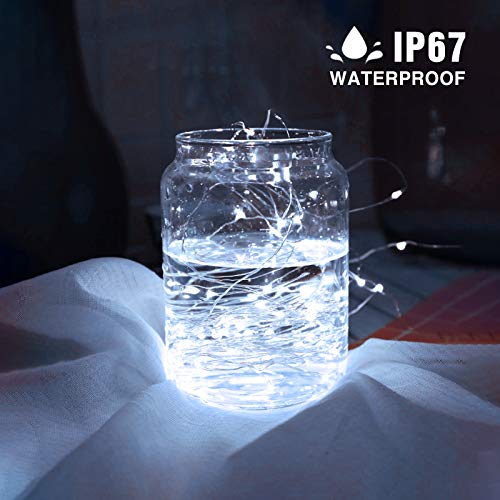 Onforu 16 Pack Fairy Lights Battery Operated String Lights, 6.5ft 20 Mini LED Lights, IP67 Waterproof White Fairy Lights, Twinkle Lights for Mason Jar Wedding Centerpiece Decor Christmas Bedroom - Image 2