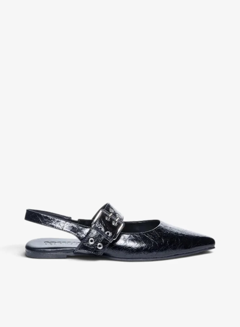 Bata Slingback Strap Flat Shoes