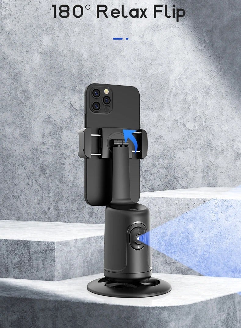 AROAQ Auto Face Tracking Phone Holder, Intelligent AI Mini Selfie Stick, Smart 360 Degree Selfie Stabilizer Phone Holder Gimbal With Adjustable Lens For Smartphone Vlog Live Streaming, (Pink) - Image 5