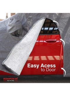 RoadPower zipper Car Body Cover with Mirror Pocket (Nissan Patrol, 212''X 78''X 70'')  - Image 3
