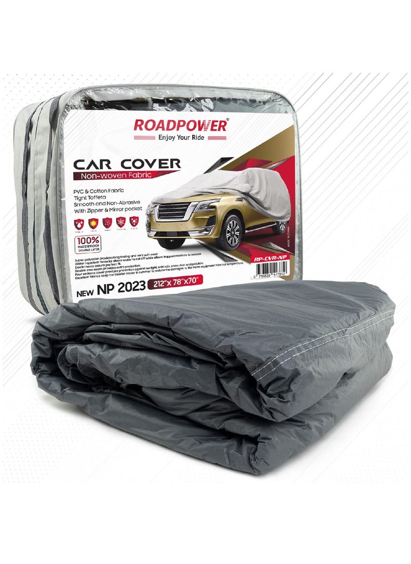RoadPower - zipper Car Body Cover with Mirror Pocket (Nissan Patrol, 212''X 78''X 70'') - Image 1