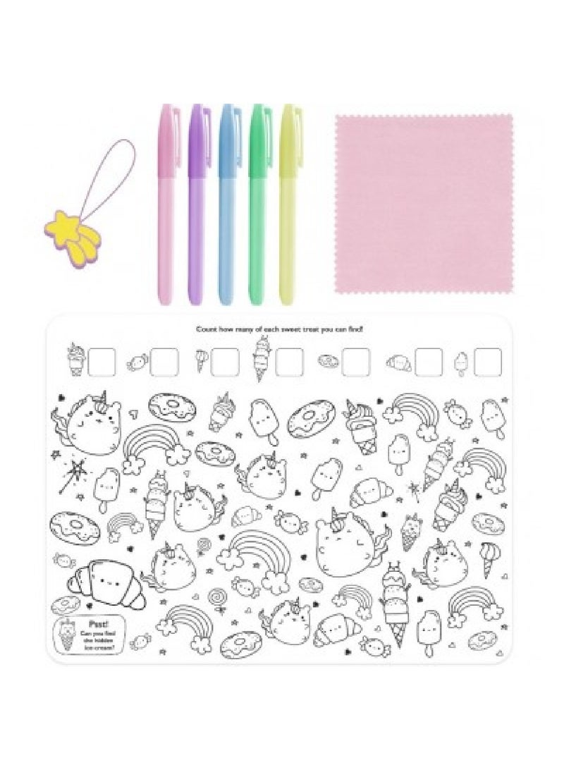 Hinkler Jr Kaleidoscope Cute Kawaii Silicone Games Mat – Fun, Colorful & Non-Slip Play Mat for Kids, Interactive Learning & Playtime - Image 3