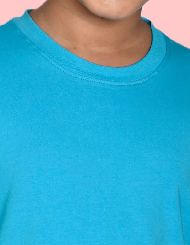 Nusyl Boys Full Sleeves Solid T-Shirt for Kids | Soft Cotton Blend | Comfortable Regular Fit | Casual 2-16 Years | Sky Blue - Image 3