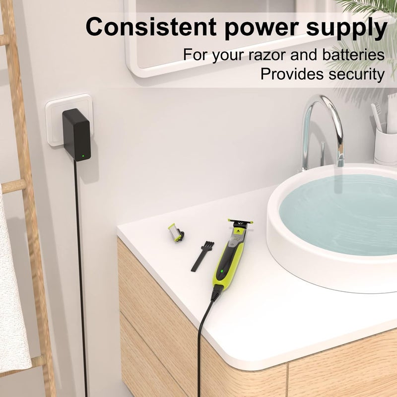 IBERLS HQ850 Power Cord Compatible with Philips One Blade QP2630 QP2530 Shaver, Replacement Charger 8V Fit for Philips Razor Norelco All-in-One Grooming Trimmer Charging Cable Adapter - Image 2