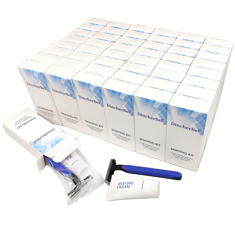 Disposable Razors in Bulk Shaving Kit Twin Blade Razors and Cream12g Individually Wrapped Toiletries Amenities for Hotel Airbnb Homeless Shelter Camping and Travel 102 Pack