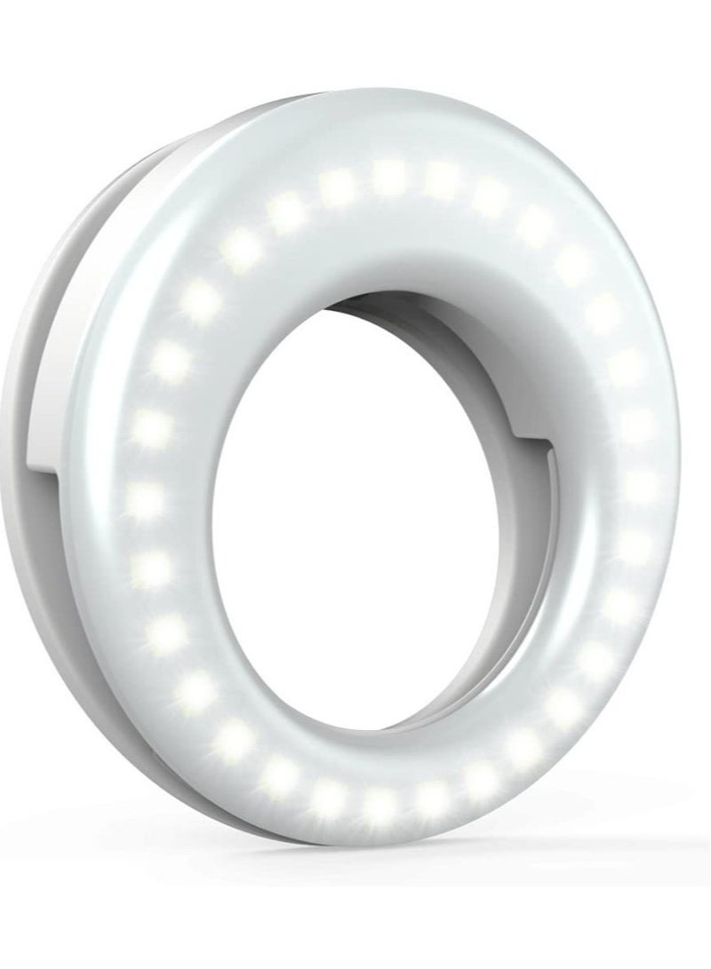 Selfie Ring Lights LED Circle  Cell Phone Laptop Camera Photography Video Lighting Clip On Rechargeable - Image 1