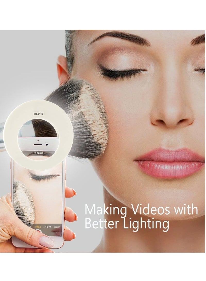Selfie Ring Lights LED Circle  Cell Phone Laptop Camera Photography Video Lighting Clip On Rechargeable - Image 3