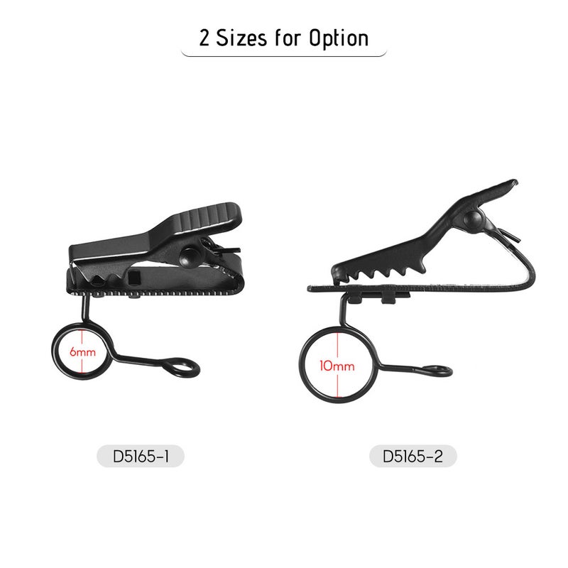 EY-J04A 5pcs 10mm Wired Lapel Mic Microphone Tie Clip - Image 2