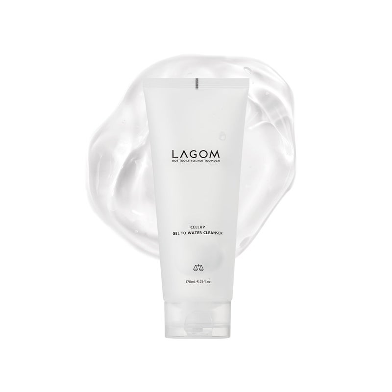 LAGOM Cellup Gel To Water Cleanser, Gentle Morning Face Wash with Hydrating Aqualicia, Non-Foaming Jelly Texture for Daily Use, low-irritation,K-Skincare 5.74 Fl Oz - Image 1