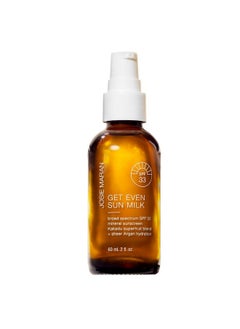 Get Even Sun Milk Lightweight Mineral Sunscreen And Facial Moisturizer With Spf 33 Infused With Argan Oil Zinc Oxide & Kakadu Plum Instantly Hydrates + Boosts Radiance (2Oz)