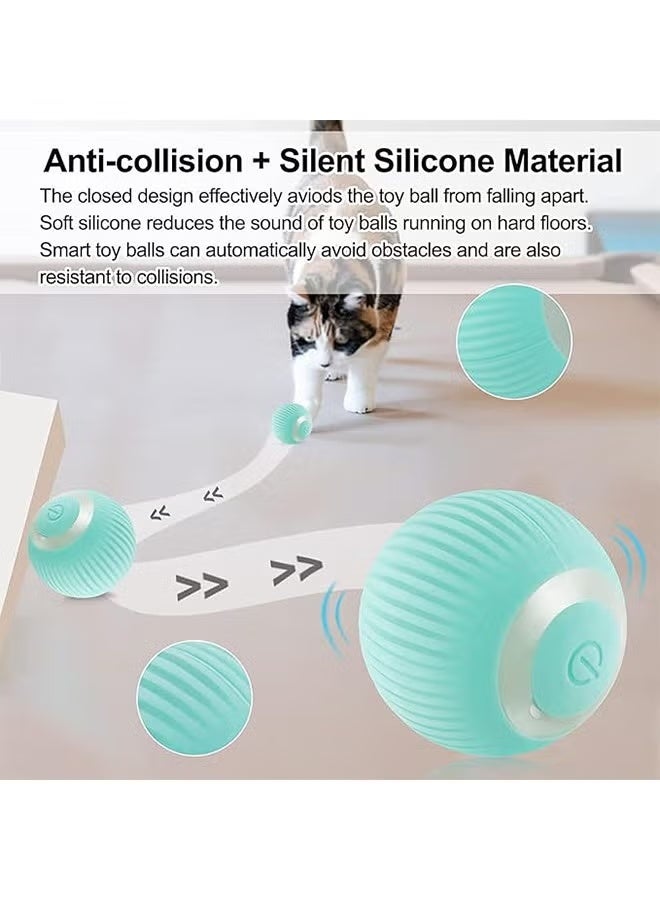 Interactive Cat Toy Ball, Intelligent Indoor Automatic Moving Ball Puzzle Dispel Boredom USB Charging Pet Toy - Image 2