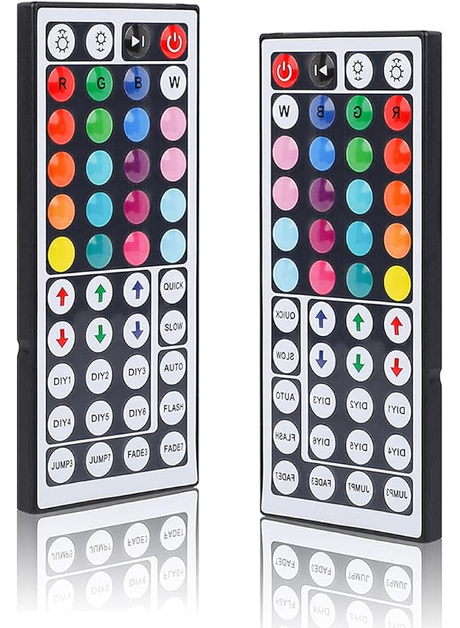 erorex 44 Key Rgb Led Ir Remote Control 2 Pack Led Light Remote Replacement Controller Wireless Dimmer For 3528 2835 5050 Rgb Led Strip Lights - Image 1