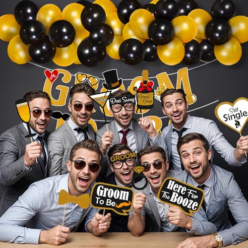 Party Propz مجموعة زينة العريس المستقبلي من بارتي بروبز - 47 قطعة لزينة حفلة البكالوريوس | زينة حفلة البكالوريوس | أدوات حفلة البكالوريوس للعريس | زينة حفلة العزوبية للعريس | بطاقة أدوات العريس المستقبلي من كاردستوك - Image 4