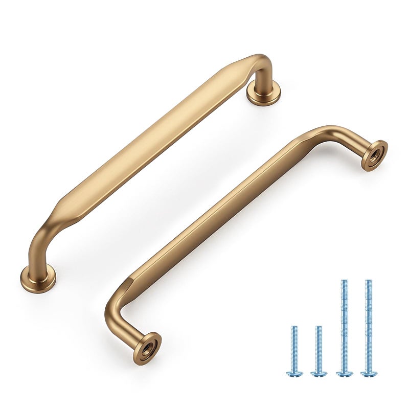 HOME EDIT 10 Pack 5 Inch Champagne Bronze Cabinet Handles Solid Zinc Alloy Pulls for Kitchen, Bathroom, Dresser & Closet Cabinets Hardware - Image 1