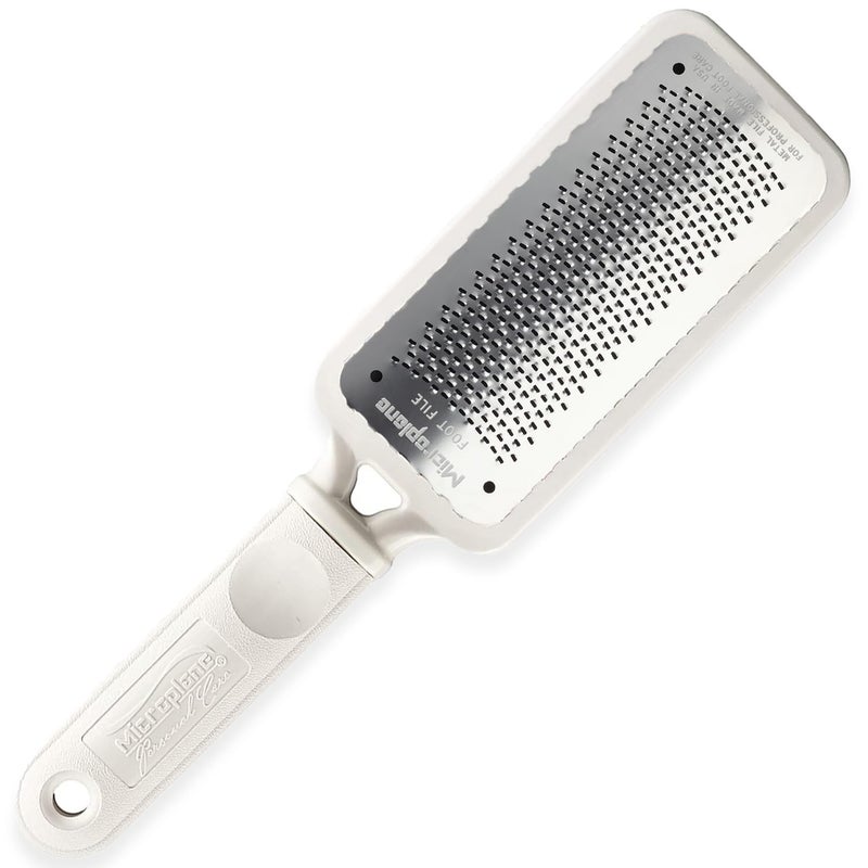 Microplane Colossal Foot File Scraper - The Original Stainless Steel Foot Rasp, Dead Skin/Callus Remover for Feet, Gentle Foot Scrubber, Pedicure Tools for Salon-Quality Foot Care, White - Image 1