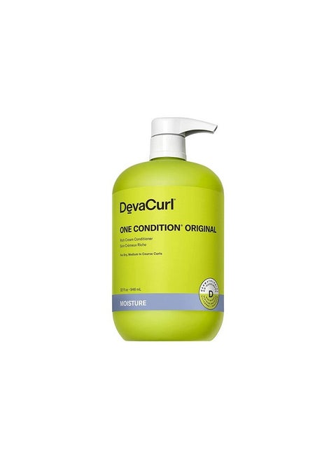 DevaCurl One Condition Original Rich Cream Conditioner, Soft Lemongrass, 32 fl. oz.
