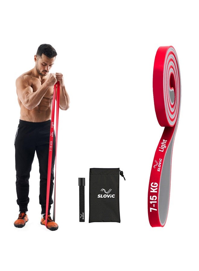 SLOVIC Dual Color Resistance Bands(7-15Kg) Resistance Band for Pull up | Exercise Bands for Workout | Gym Equipment for Home Workout for Men & Women | Resistance Band Set with Door Anchor(Red&Grey) - Image 1
