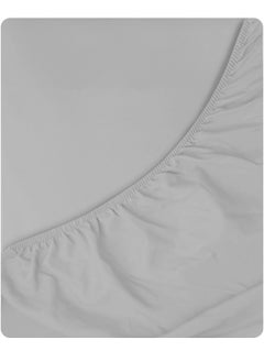 Infinitee Xclusives Infinitee Xclusives Fitted Sheet for Bed Grey Queen Size 150 x 200 cm - 100% Microfiber - 40 cm Deep Pocket to Fit & Cover Sheets  - Soft, Wrinkle Free & Shrink Resistant Fitted Sheet  - Image 3