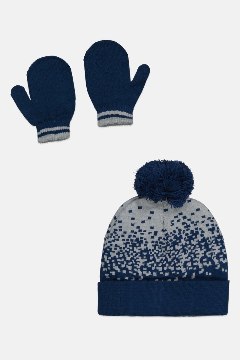 PJMASKS Toddlers Boy 2 Pcs Beanie And Winter Gloves, Navy - Image 2