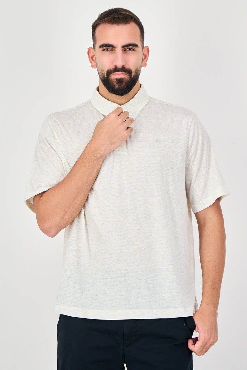 Rainforest Men Regular Fit Short Sleeve Heather Polo Shirt, Heather Grey - Image 1