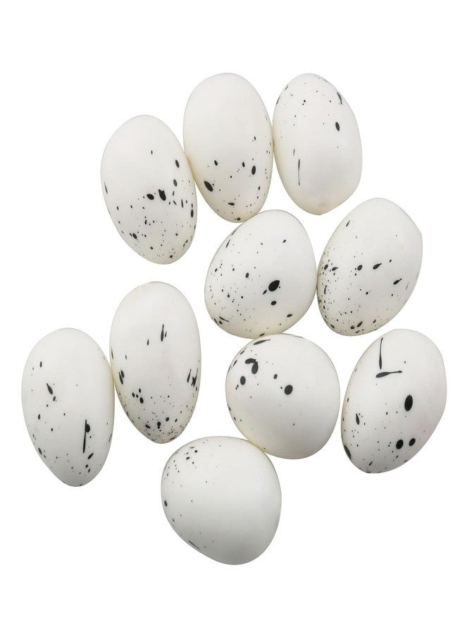 TAODAN 20PCS Faux Spotted Foam Quail Eggs Artificial Bird Eggs Craft Home Garden Ornaments Length 2.5cm/0.98 inch Suitable for Wedding Decorations Party Accessories Photography Props White - Image 1